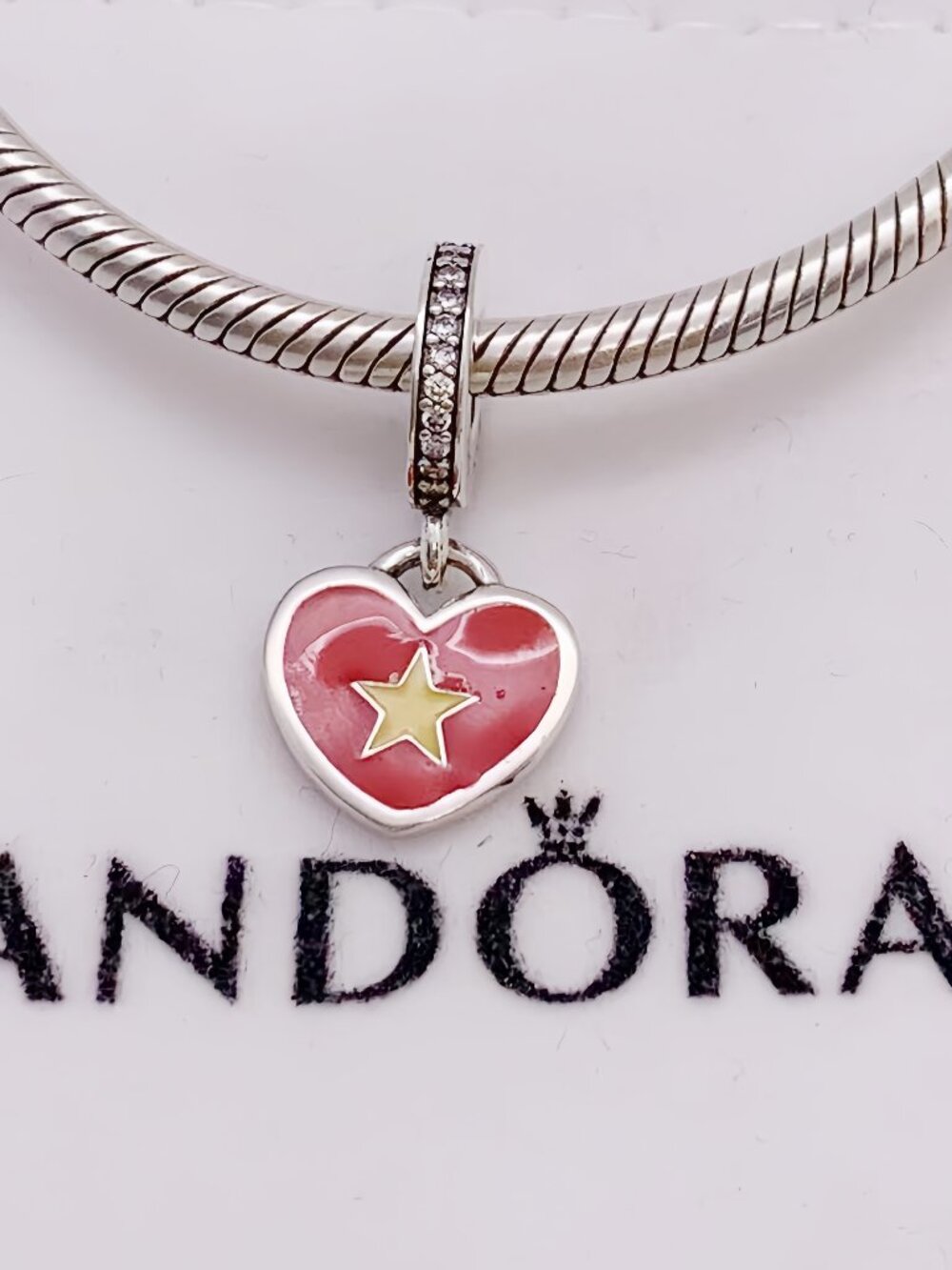 Pandora VIETNAM Flag Pendant Charm S925 Sterling Silver